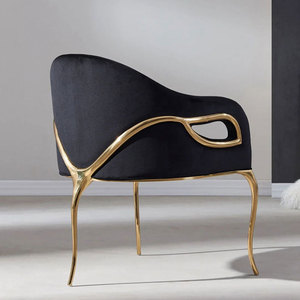 Nueva Silla de comedor <span class=keywords><strong>Chandra</strong></span> Art Gold Silla de comedor Light Luxury High-End Designer Respaldo Silla Personalización - Product Image 6