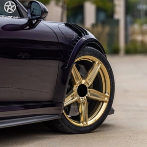 Jantes DW Custom Forgées Brossées Or Légères 18 19 20 pouces 5x114.3 5x127 5x130 pour GTR Lexus <span class=keywords><strong>Ferrari</strong></span> Panamera Mercedes-Benz - Product Image 2