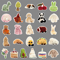 Pegatinas Originales de Animales de Dibujos Animados para Niños, Pegatinas Educativas en Inglés, Resistentes al Agua, Lindas Calcomanías para Decorar, DIY, Álbumes de Recortes, Cuadernos