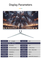 Monitor Gaming LED IPS Full HD 1080P de 24 Pulgadas con Nuevo Diseño ODM, 99% SRGB, Tiempo de Respuesta de 5ms para PC de Escritorio