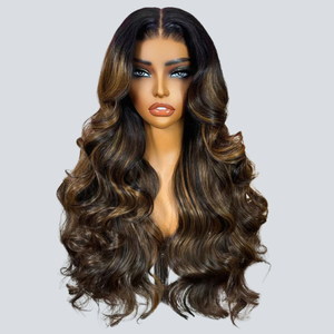 Parrucche con Lace Front 13x4 all'Ingrosso di <span class=keywords><strong>Capelli</strong></span> Umani Colore con Mèches Parrucca Morbida e Naturale con Onde Sciolte Parrucche 7x5 Senza Colla di <span class=keywords><strong>Capelli</strong></span> Umani - Product Image 3