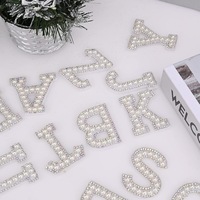Vente flash : Ensemble de patchs en feutre avec perles et strass, alphabet A-Z, 26 lettres, faits à la main |   Appliques en lettres pour vêtements, chapeaux, sacs, accessoires de bricolage