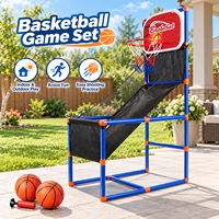 Kinder-Basketball-Wurfmaschine mit Ballrückführungsrampe, Indoor-Sportspielset für Großhändler und Online-Händler