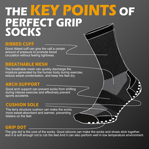 Rutschfeste Herren-Kompressions-Fußballsocken, personalisierte Unisex-Grip-Crew-Sportsocken, rutschfeste Fußballsocken - Product Image 4