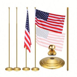 Drapeau national du Cameroun de luxe en polyester 100D pour intérieur avec mât en fibre de verre et design élégant de fanion pour bureaux - Product Image 3