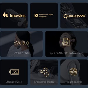 Audífonos Inalámbricos <span class=keywords><strong>Haylou</strong></span> <span class=keywords><strong>W1</strong></span>, Resistentes al Agua IPX-4, con Banco de Energía, Audífonos para Juegos - Product Image 6
