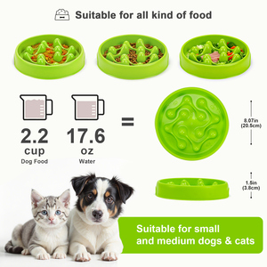 Gamelle interactive anti-glissement à motif ondulé en PP pour alimentation lente, matériau sûr et durable, pour toutes les races de chiens - Nouveauté 2026 - Product Image 2