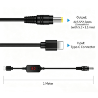 Emulator Decoy Trigger PD Multi Protokol USB-C ke DC 5.5x2.5mm Barrel Jack 9V 12V 15V 20V 3A untuk Laptop Router Modem Proyektor