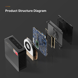 Mini PC de bureau BOSGAME P4 Plus DDR4 PCIe SSD double LAN 2.5G Wi-Fi 6E pour jeux, bureau et conception, AMD <span class=keywords><strong>Ryzen</strong></span> <span class=keywords><strong>7</strong></span> <span class=keywords><strong>5825U</strong></span> - Product Image 6