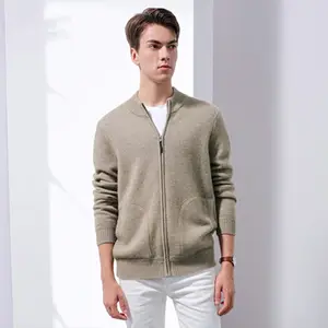 Maglione Dilly uomo fabbrica di produzione maglione in cashmere con cerniera stile classico