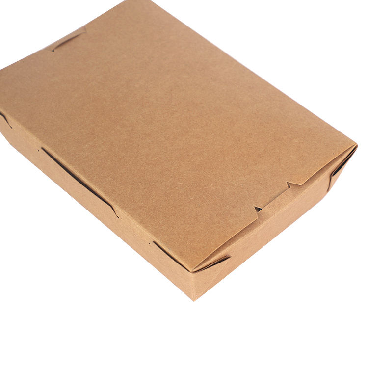 Kraft Paper Food Box Custom Disposable Paper Pe Customized Food Packing With Logo