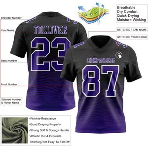 Camiseta de Fútbol Americano Juvenil Personalizada con Nombre y Número, Cuello en V, Uniforme Transpirable para Niños y Niñas de Liga Escolar - Product Image 2