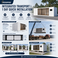Maison de conteneur portable 20FT/40FT Structure modulaire préfabriquée en acier Maison Installation rapide Conception durable pour chambres à coucher-Économiquement