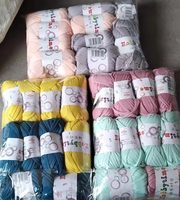 Gros 400g Big Roll Polyester T-Shirt Fil Haute Élasticité Crochet Fil pour Tricot et Tissage Teint Spaghetti Motif