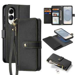 เคสโทรศัพท์แบบกระเป๋าสตางค์แม่เหล็ก 2-in-1 สำหรับ S25 Plus / S25 Edge, เคสหนังใส่บัตรพร้อมสายคล้องคอฟรี - Product Image 1