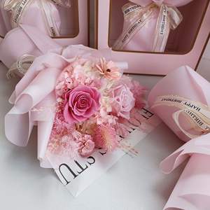 Rosas rosas para siempre Regalos <span class=keywords><strong>De</strong></span> <span class=keywords><strong>San</strong></span> <span class=keywords><strong>Valentin</strong></span> Ramos <span class=keywords><strong>de</strong></span> rosas personalizados preservados Flor para siempre <span class=keywords><strong>de</strong></span> larga duración para Decoración - Product Image 5