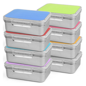 2022 Aohea Wishome Hot Selling 2 5 Compart Stainless Steel Lunch Box Bento Storage Kids Bento Lunch Box For School