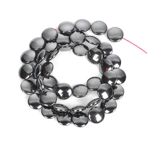 <strong>Black</strong> Hematite Stone <strong>Beads</strong>, Flat <strong>Round</strong>, Oval Non-Magnetic Coin <strong>Beads</strong> for Jewelry Making 4mm, 6mm, 8mm, 10mm, 12mm, 20mm, 38cm - Product Image 2