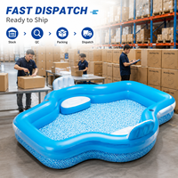 Maßgefertigter Wellenförmiger Aufblasbarer Swimmingpool aus PVC für Familien, Geeignet für Kinder, Erwachsene und Gartenpartys