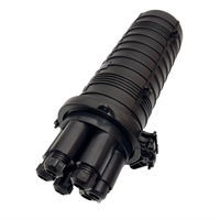 Boîtier de raccordement vertical étanche pour extérieur à 2 entrées et 4 sorties, avec joint mécanique, pour fibres optiques à 24, 48, 96, 144 cœurs