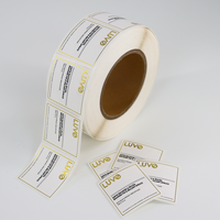 Étiquettes carrées blanches personnalisées imprimées à l'or, autocollantes en PVC imperméables pour diffuseurs de parfum, bougies d'aromathérapie et bouteilles