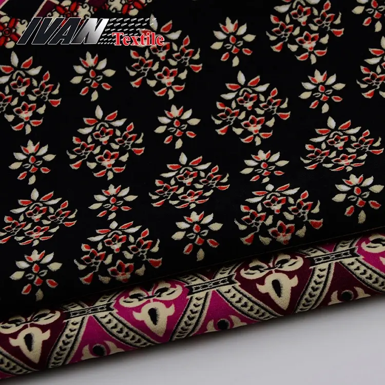 Manufacturer summer dress tear-resistant garment material woven printed 100 polyester fabric