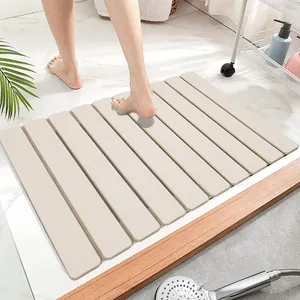 2024 vente chaude sec personnalisé absorbant l'eau diatomée tapis de bain en pierre de sol antidérapant pour adulte