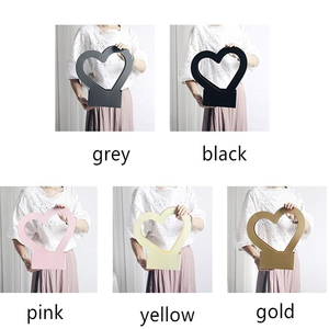 Creativa plegable en forma de corazón flor caja de embalaje florista Portátil Bolsa - Product Image 5