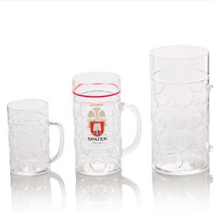 Bicchieri da birra in plastica acrilica PS in policarbonato infrangibile personalizzato da 500 ml - Product Image 1