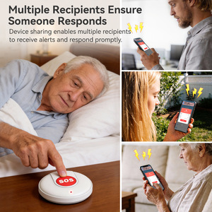 Botón SOS Inteligente Recargable 5V2A para Llamadas de Emergencia para Ancianos, Niños, Hogares de Ancianos, Hospitales y Exteriores - Product Image 3
