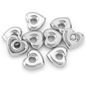 Heart-Shaped Stainless Steel Pendant Gold Plated For Jewelry Making DIY <b>Bracelet</b> Necklace Spacer Bead Material - Product Image 5