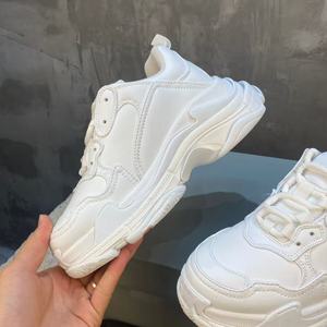 2025 Designer's New Light Luxury Thick-Soled <b>White</b> Dad <b>Shoes</b> Breathable Closed Toe Fabric Upper <b>Casual</b> Walking & Sports <b>Shoes</b> - Product Image 4