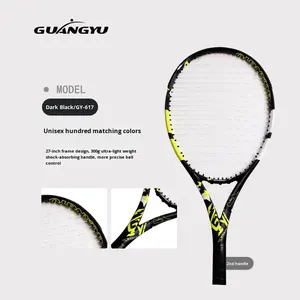 Raquette de tennis professionnelle transfrontalière entièrement en carbone pour adultes, hommes, femmes, étudiants universitaires - Cordes en filament de fibre extra dures - Product Image 4