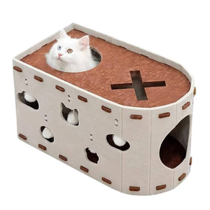 Rascador para Gatos de Doble Capa Integrado, Ecológico, Estilo Clásico, Resistente al Desgaste, Fieltro Antideslizante, Casa para Gatos, Casa para Mascotas - Product Image 1