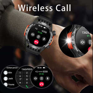 Relojes Inteligentes Deportivos HT22 para Hombre, Pantalla Grande HD de 1.46'', Batería Grande de 450 mAh, Llamadas por Bluetooth, Brújula, Linterna Portátil para Exteriores - Product Image 4