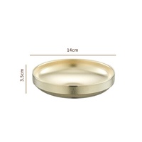 Plat moderne en acier inoxydable à double compartiment pour cornichons, assaisonnements, sauces et snacks froids, idéal pour la restauration extérieure et usage commercial