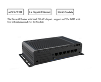 Pare-feu réseau 6 ports LAN AES-NI Ordinateur monocarte Mini PC Sans ventilateur Serveur Linux Routeur VPN pour Pfsense