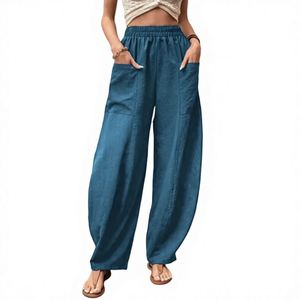 <span class=keywords><strong>Pantaloni</strong></span> Casual da <span class=keywords><strong>Donna</strong></span> Yi di Tendenza, Vestibilità Ampia in <span class=keywords><strong>Viscosa</strong></span>, Gamba Larga, Tinta Unita <span class=keywords><strong>con</strong></span> Tasche - Product Image 1
