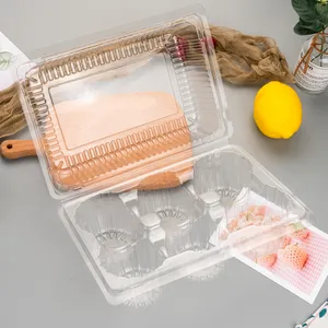 حاويات بلاستيكية شفافة وشفافة مخصصة للكب كيك