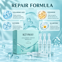 Ampoules d'acide hyaluronique, sérum pour le visage à la céramide, hydratant, apaisant, barrière cutanée, marque privée, OEM, ODM, vente en gros, fournisseur d'usine