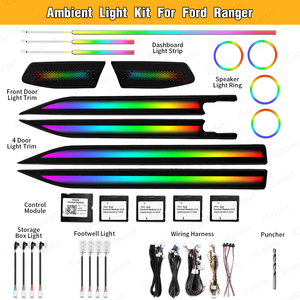 Kit di <span class=keywords><strong>Accessori</strong></span> per Illuminazione Ambientale Dinamica a 64 Colori per <span class=keywords><strong>Ford</strong></span> <span class=keywords><strong>Ranger</strong></span> 2023-2024, Upgrade LED Interni - Product Image 2