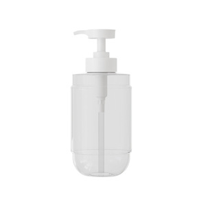 Plastic Round Transparent Frosted Pet <b>Dispenser</b> <b>Bottle</b> 200/300/500ml <b>Pump</b> For Shower Gel Shampoo Lotion - Product Image 5