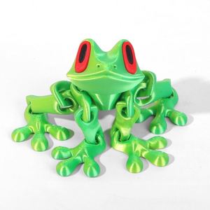 Nouveauté 2025 : Modèle de grenouille 3D imprimé, grenouille magnétique personnalisée pour réfrigérateur, jouet à articulations mobiles, ornements d'animaux mignons, cadeaux fantaisie - Product Image 3