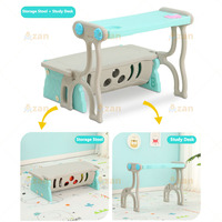 Chaise de bureau transformable multi-positions pour enfants, table d'apprentissage en HDPE avec boîte de rangement, vente en gros, fournitures d'éducation précoce pour bébés