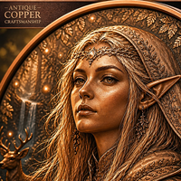 Pièce Commémorative Elfe Fantastique - Pièce d'Art en Cuivre de Collection de 40 mm - Pièce Porte-Bonheur Déesse de la Forêt pour Cadeau et Décoration