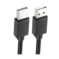 Câble USB 2.0 Type-A Mâle vers A-Mâle Haute Vitesse 480 Mbps, Conducteur en Cuivre Pur, Gaine en PVC, 0,5M-10M pour Ordinateur
