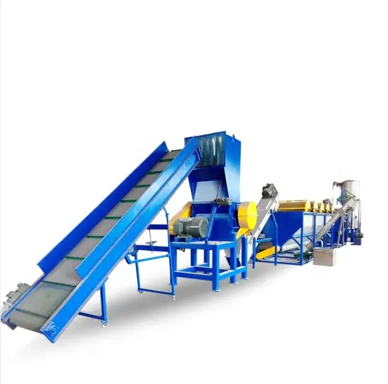 PP PE PET HDPE plastic washing machine and shreder machine waste plastic production line