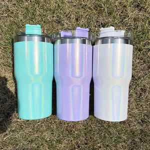 Shimmer Sublimation Insulated Cup Sports Outdoor 20oz Glitter rainbow Stainless <b>Steel</b> Travel Mug Water <b>Bottle</b> - Product Image 3