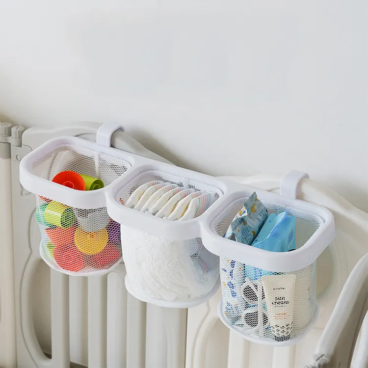 New hanging storage bag with 3 pockets Baby Diaper Caddy and Nursery Hanging Organizers Essentials for Hanging on Crib