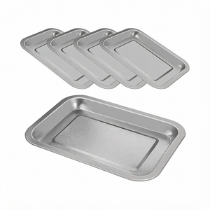 Bandeja Quirúrgica Rectangular de Acero Inoxidable, Soporte para Instrumentos Médicos, Reutilizable, Recipiente para Cirugía Oftálmica - Product Image 1